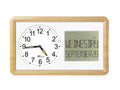 DayClocks Atomic Combines Analog Time and Digital Display for Day and Date – 10” Display Alarm Clock - Battery Powered Soft Display - Black Frame
